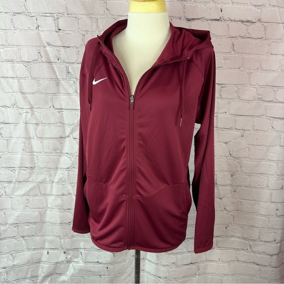NWT NIKE team RELENTLESS FULL ZIP JACKET Maroon women sz medium - Picture 1 of 8